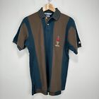 Vintage Champion USA 1996 Atlanta Olympics Polo Shirt Men Medium Brown Green