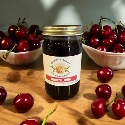 Jalea de cereza, casera con azúcar de caña pura. Tart cherry excelente para postres  Foto 1 de 3