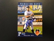 Reinaldo Ruiz In Person Signed 2013 Princeton Rays Team Set Card
