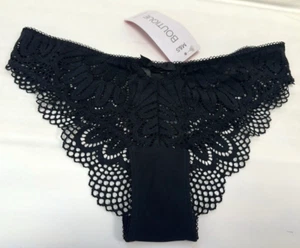 NEU! M&S Boutique Marks & Spencer brasilianisches Höschen UK8 10 schwarz Nova Spitze - Bild 1 von 9