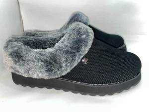 Bobs Skechers Keepsakes Ice Angel maglione ciabatta donna taglia 7 nero nuovo - Foto 1 di 5