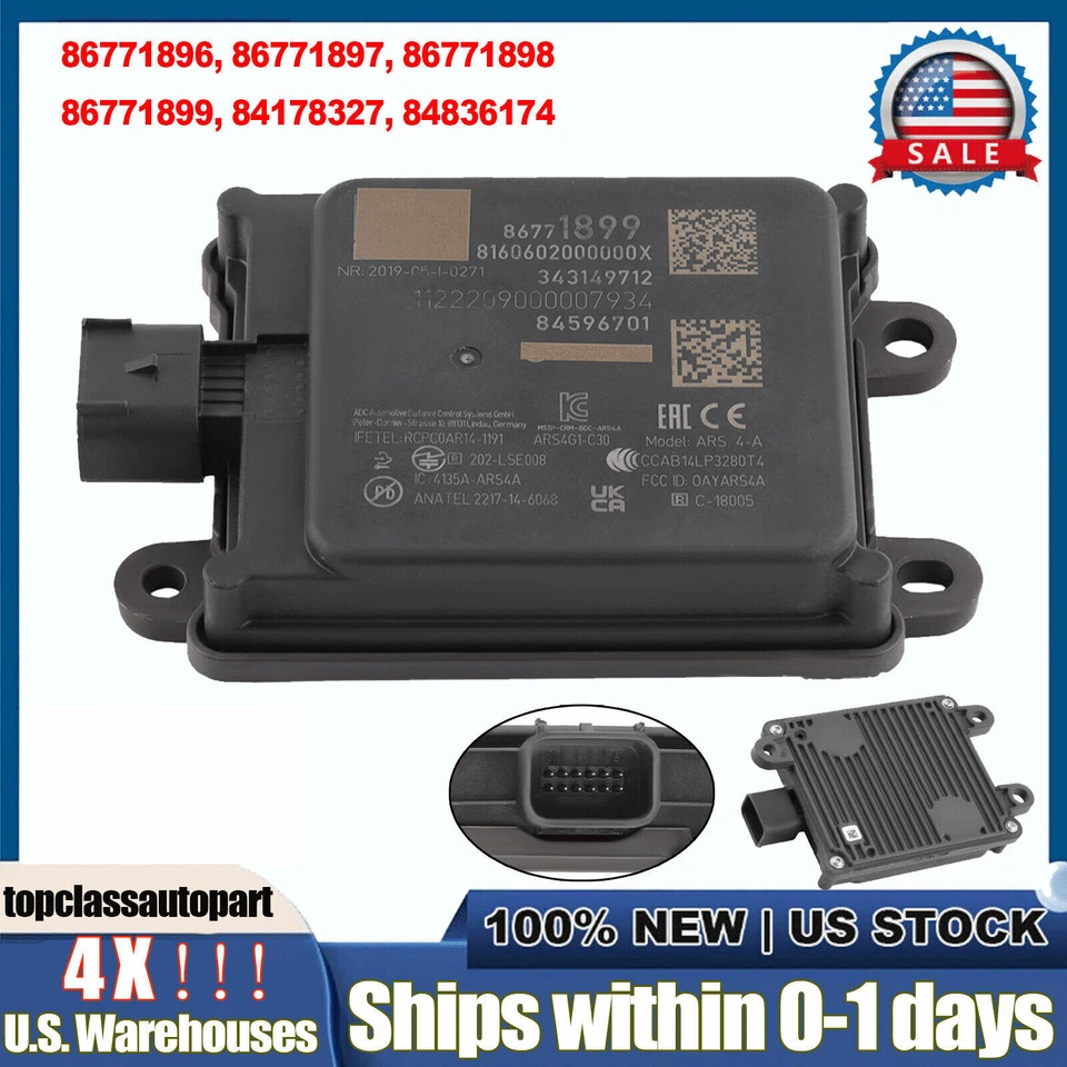 Forward Range Radar Sensor Fit 17-2021 GMC Cadillac Buick OEM#86771899 86771897 - Image 1 of 4