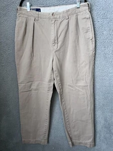Polo Ralph Lauren Pants Mens 36x30 Beige Andrew Pleated Front Classic Fit Chino - Picture 1 of 13