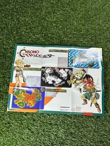Chrono Trigger Super Nintendo SNES Originale Pieghevole Mappa Poster Inserto Pulito - Foto 1 di 4