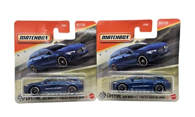 Tarjeta corta Mercedes-Benz CLA 2025 Matchbox 2020 Shooting Brake #61 - Juego de 2 Foto 1 de 3