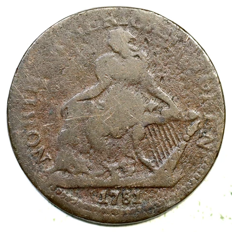 1781 North American Token Colonial Copper Coin Cover