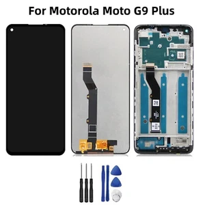 Für Motorola Moto G9 Plus LCD Display Touch Screen Digitizer mit Rahmen Ersatz - Picture 1 of 12