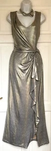 JOANNA HOPE MAXIKLEID SCHIMMERND GOLD ABEND HOCHZEIT ANLASS PARTY GRÖSSE 20 - Bild 1 von 6