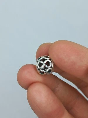 Authentic Pandora Infinity Openwork Charm 791872 Retired 925 Silver - Immagine 1 di 4