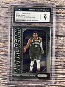 2022-23 Panini Prizm #3 Giannis Antetokounmpo Global Reach CGC MINT 9 - Picture 1 of 2