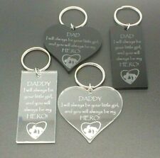 Dad Daddy always be your little girl keyring fathers day Christmas birthday gift