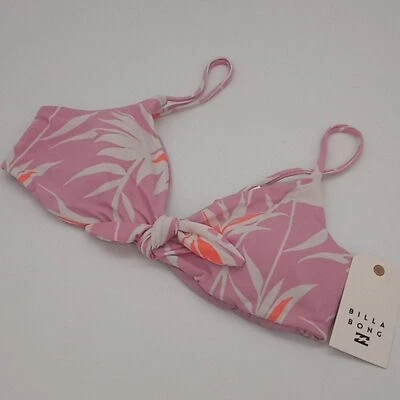 Billabong Bikini Top Juniors Medium/10 Another Paradise Knot Trilet Pink Lady - Image 1 of 4
