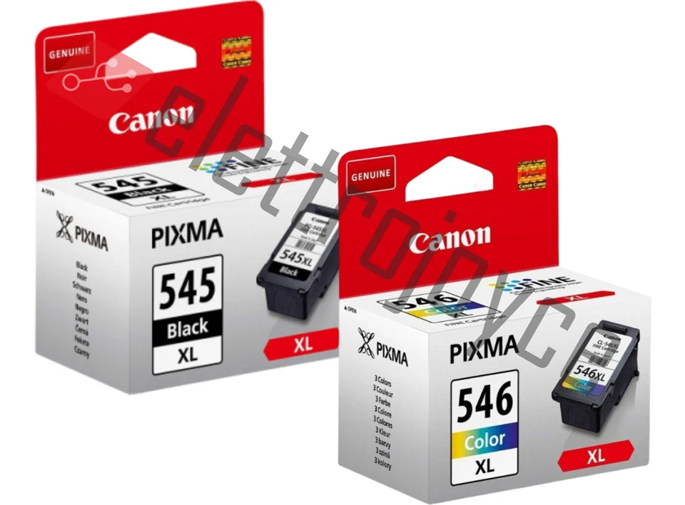 CANON CARTUCCE INKJET ORIGINALI PG-545XL NERO + CL-546XL COLORE ALTA CAPACITA' - Immagine 1 di 1