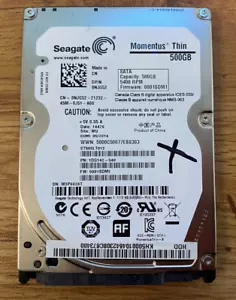 DISCO DURO SATA SEAGATE MOMENTUS DELGADO 500 GB 5400 RPM 2,5" ST500LT012 *TAL CUAL* - Imagen 1 de 5