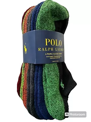 Polo  Ralph Lauren 6 Pack Socks Black/ Asst..NWT.MSRP$24.98 - Image 1 of 4