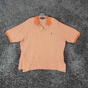 Polo Ralph Lauren da uomo arancione a righe maniche corte taglia XL - Foto 1 di 5