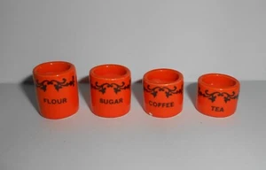 Dollhouse Miniature Ceramic 4-piece Canister Set - Picture 1 of 4