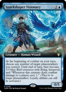Extended Art SPARKSHAPER VISIONARY mtg NM-M Commander Masters Rare - Picture 1 of 1