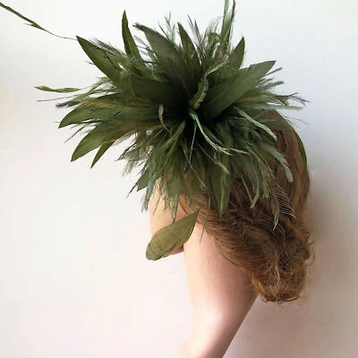Handmade Feathers Flower Fascinators Hair Accessories for Party, Races - Image 1 of 4