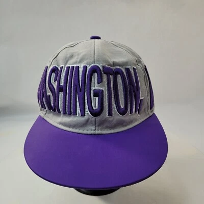 Gorra de béisbol City Hunter Washington DC bordada para hombre gorra gris con cierre a presión OSFA Foto 1 de 4
