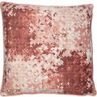 New Blush Pink/ Faux Suede/ Pixelated/ Piped Edging/ Fibre Pad Cushion / Malini