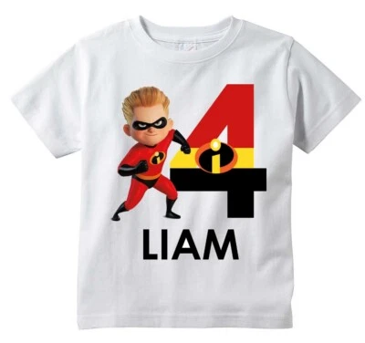 Camiseta Personalizada Los Increíbles PERSONALIZAR Cumpleaños Elige NOMBRE/EDAD Foto 1 de 2