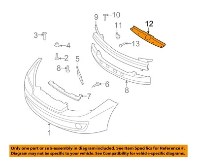 HYUNDAI OEM 07-08 Tiburon Front Bumper-Filler Cover 865832C700 - Image 1 of 2
