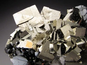 Pyrite w/Sphalerite, Huanzala Mine, Peru - Picture 1 of 7