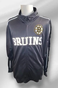 BIG AND TALL MENS 4XL BOSTON BRUINS TRACK JACKET XXXXL NHL LICENSED EXCELLENT - Picture 1 of 5