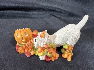 Figur "Westie and Pumpkin" von Peakdale Collectables - Made in England - Bild 1 von 8