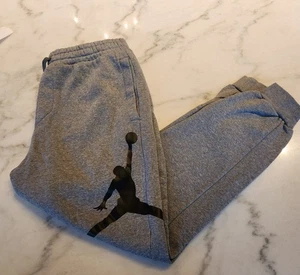 Pantalones de chándal Nike Jordan Jumpman para hombre gris con logotipo grande polar medianos - Imagen 1 de 2