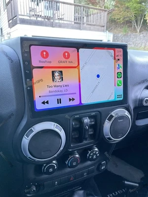 For 2011-2014 Jeep Wrangler 3 JK Carplay Radio Android 15 GPS NAVI WIFI FM Foto 1 de 4