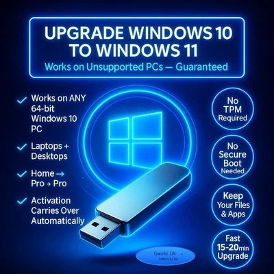 Upgrade Windows 10 PC to Windows 11 ~ Even Unsupported Systems ~ FAST & EASY - Image 1 of 4