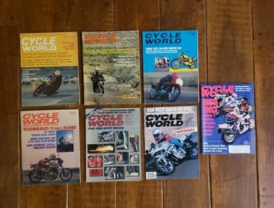 Cycle World Motorcycle Magazines Lot of 7 VINTAGE 1962-1992 SEE DETAILS  - Image 1 of 4