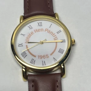 WHITE HEN PANTRY Uhr Brandneu Lederuhr - Bild 1 von 9