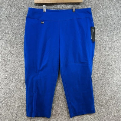 Новый с Ярлыками Alfani женские брюки размер 16W синий высоты эластичный пояс прямой ноги - Изображение 1 из 4