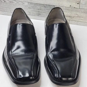 Stacy Adams Herren 10W elegante Schuhe schwarz Slipper eckige Zehenpartie Karriere Büro adrett - Bild 1 von 13