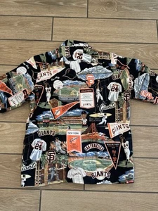 Vintage Reyn Spooner San Francisco Giants Knopfleiste Größe M Willie Mays - Neu mit Etikett - Bild 1 von 9