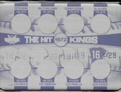 PETE ROSE LOU BROCK LOU PINIELLA ROD CAREW #1/1 2022 LEAF LUMBER HIT KINGS PLATE - Image 1 of 3