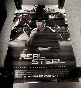 Real Steel Hugh Jackman Original 27x40 Double-Sided Movie Theater Poster D/S. - Picture 1 of 1