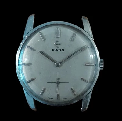 RELOJ PULSERA VINTAGE Y RARO 1940/50 PRIMER RADO ACERO INOXIDABLE CAJA DELGADA FUNCIONA Foto 1 de 4