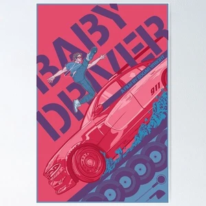 ¡NUEVO! Póster de película alternativa de mejor diseño Baby Driver - Imagen 1 de 1