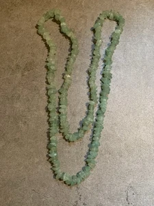 "Collar 36"" verde aventurina astilla regalo espiritual joyería Reiki" - Imagen 1 de 5