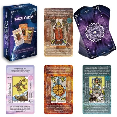 IXIGER Tarot Cards Set with Guide Book,Tarot Cards for Beginners with Meanings on Th...