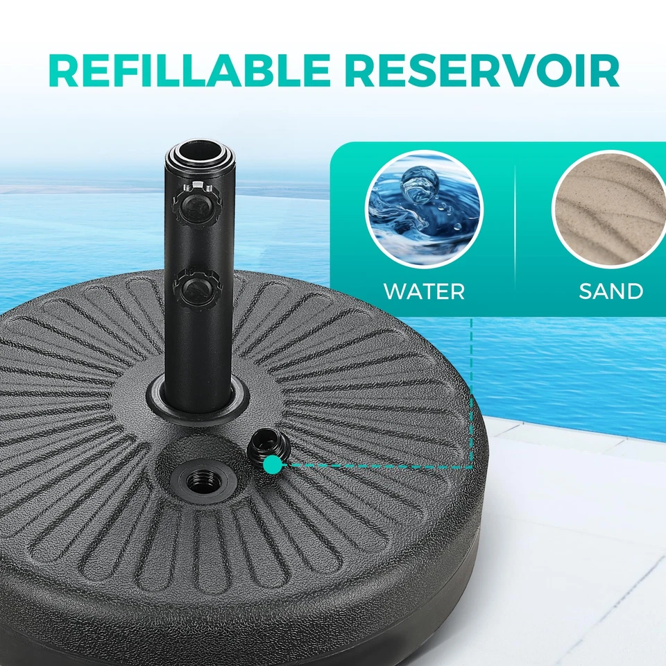 Simple Deluxe 20" Heavy Duty Patio Market Umbrella Base Stand 50lbs Capacity