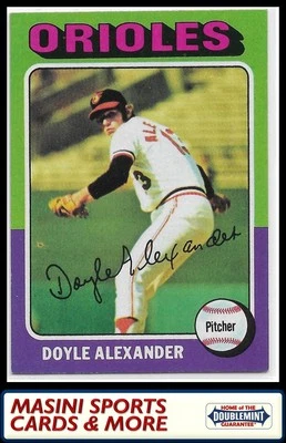 1975 Topps #491 Doyle Alexander Near Mint or Better - Image 1 of 2