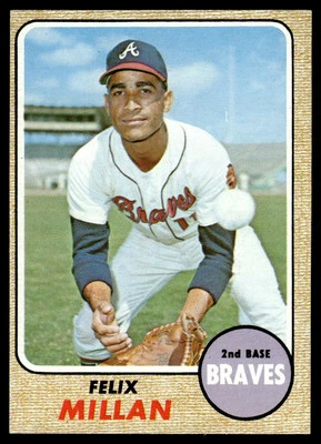 1968 Topps Felix Millan Atlanta Braves #241 - Image 1 of 2