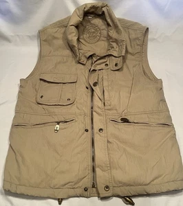 Roves & Lakes Weste Herren hellbraun khaki Cargo Canvas Full Zip Angeln Jagd 44 - 46 - Bild 1 von 6