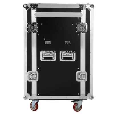 16U Pro Tour Grade Case 16 Space Pro Audio DJ Road Rack Case with Casters - U.S - Image 1 of 4