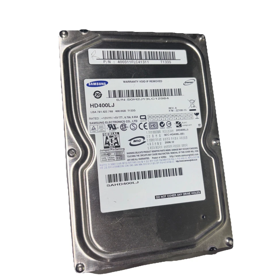 Samsung Spinpoint T133 400 GB,Internal,7200 RPM,3.5" (HD400LJ) Hard Drive - Image 1 of 1